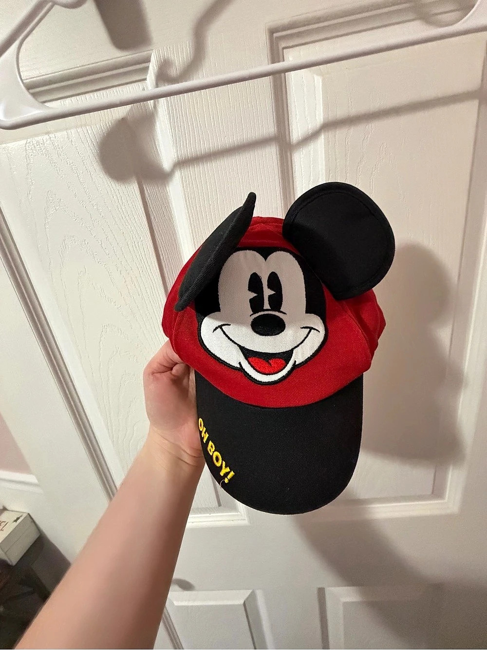 Disney Mickey Mouse Kids Red & Black Snapback Hat